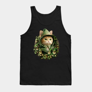 St Patricks day cat Tank Top